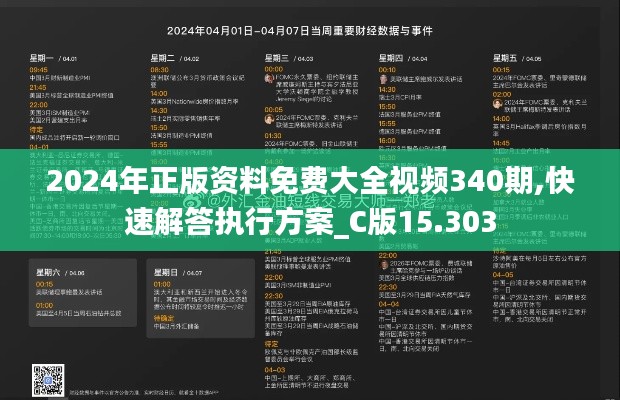 2024年正版资料免费大全视频340期,快速解答执行方案_C版15.303