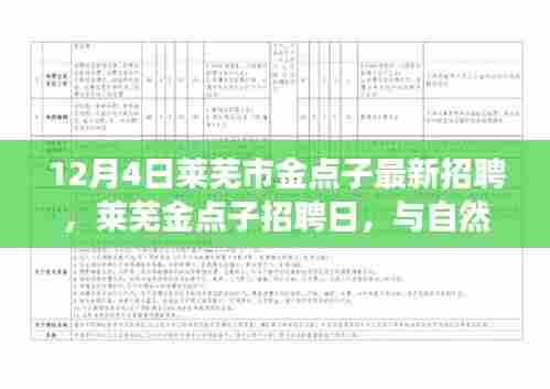 莱芜金点子招聘日，与自然美景同行，寻找内心的宁静之旅