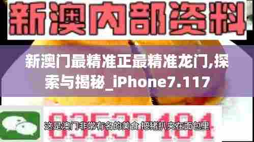 新澳门最精准正最精准龙门,探索与揭秘_iPhone7.117