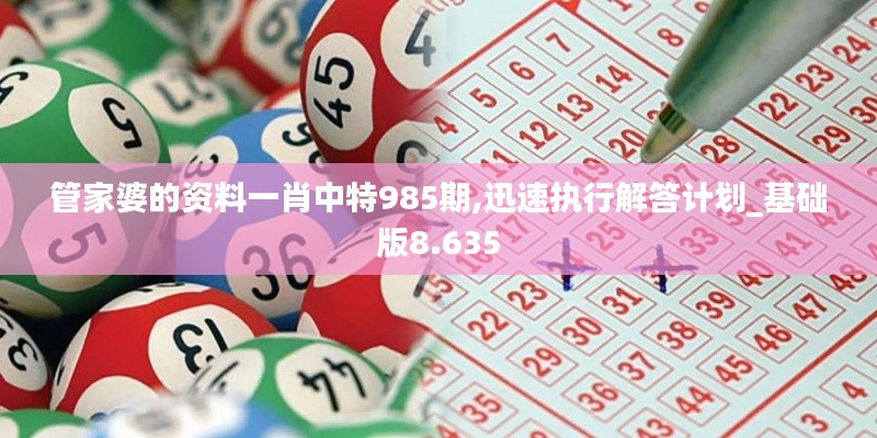 管家婆的资料一肖中特985期,迅速执行解答计划_基础版8.635