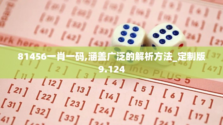81456一肖一码,涵盖广泛的解析方法_定制版9.124