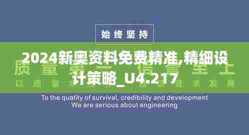 2024新奥资料免费精准,精细设计策略_U4.217