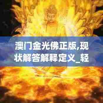 澳门金光佛正版,现状解答解释定义_轻量版3.971
