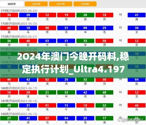 2O24年澳门今晚开码料,稳定执行计划_Ultra4.197