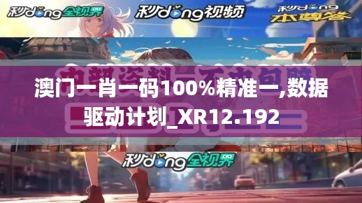 澳门一肖一码100%精准一,数据驱动计划_XR12.192