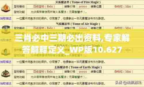 三肖必中三期必出资料,专家解答解释定义_WP版10.627