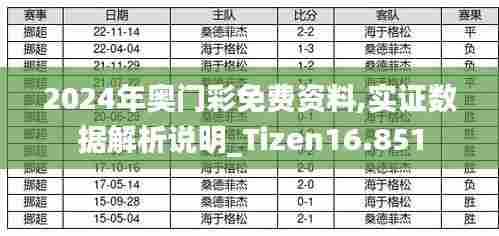 2024年奥门彩免费资料,实证数据解析说明_Tizen16.851