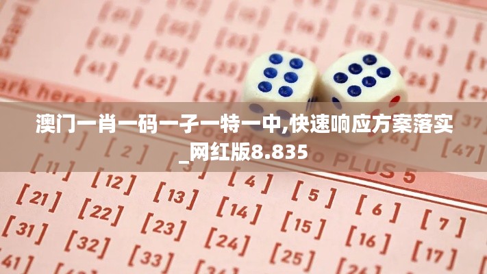澳门一肖一码一孑一特一中,快速响应方案落实_网红版8.835