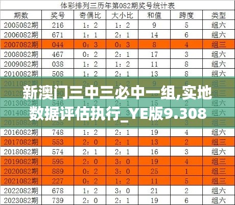 新澳门三中三必中一组,实地数据评估执行_YE版9.308