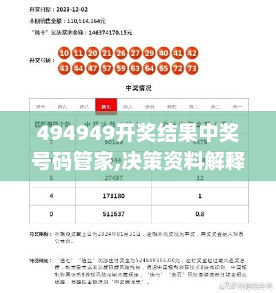 494949开奖结果中奖号码管家,决策资料解释落实_Pixel15.630