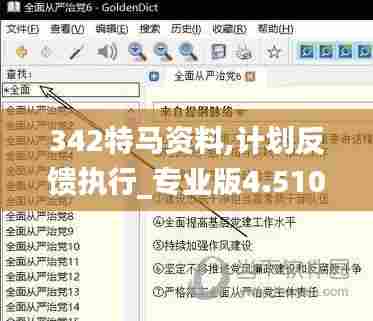 342特马资料,计划反馈执行_专业版4.510