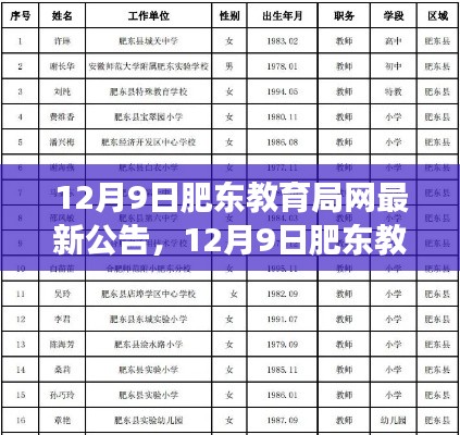 肥东教育局最新公告解读，教育动态与改革进展揭秘