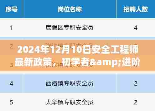 2024年安全工程师最新政策详解，初学者与进阶用户必备指南