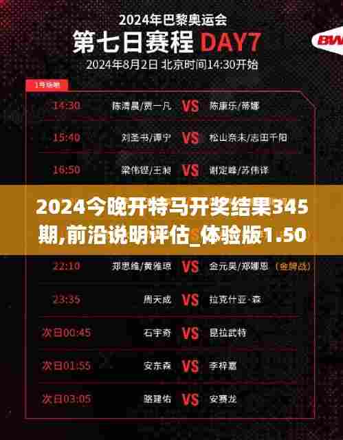 2024今晚开特马开奖结果345期,前沿说明评估_体验版1.503