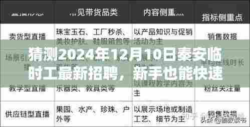 2024年秦安临时工招聘最新动态，新手快速上手全攻略