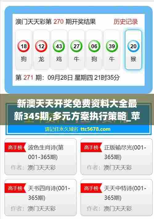 新澳天天开奖免费资料大全最新345期,多元方案执行策略_苹果版3.644