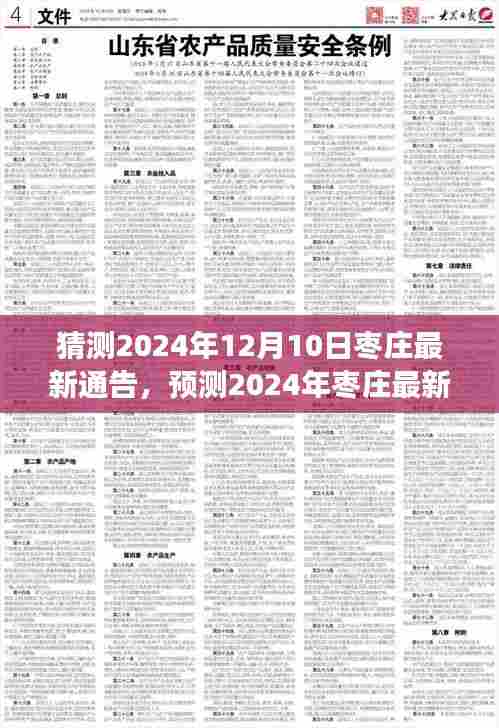 枣庄未来蓝图揭晓,预测枣庄最新通告与未来城市发展趋势(2024年12月)