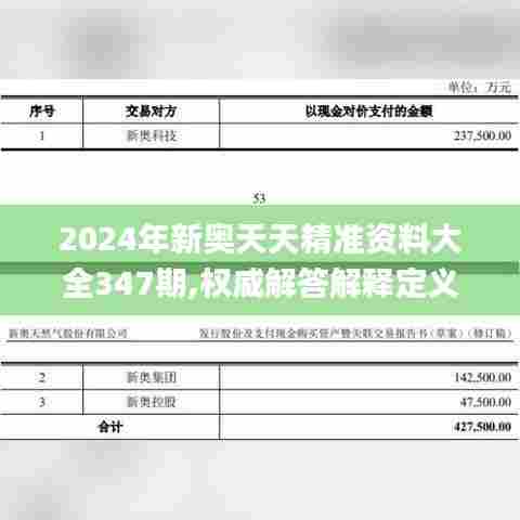 2024年新奥天天精准资料大全347期,权威解答解释定义_进阶款1.936