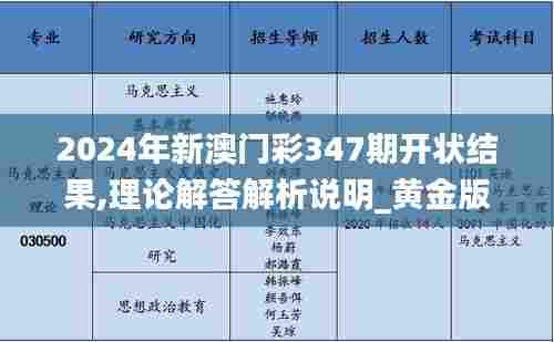 2024年新澳门彩347期开状结果,理论解答解析说明_黄金版9.513