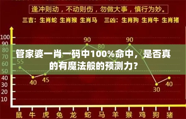 管家婆一肖一码中100%命中,是否真的有魔法般的预测力?