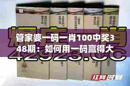 管家婆一码一肖100中奖348期：如何用一码赢得大额奖金