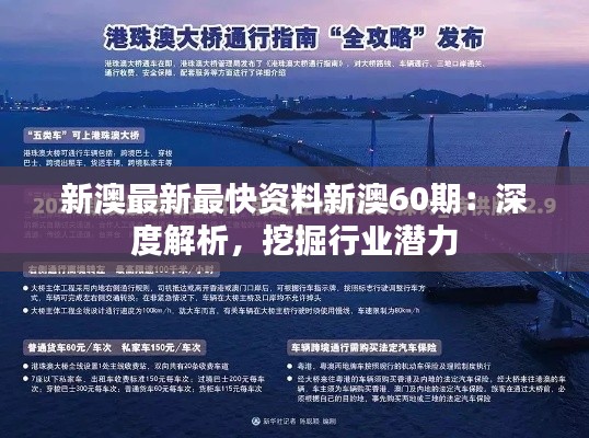 新澳最新最快资料新澳60期:深度解析,挖掘行业潜力