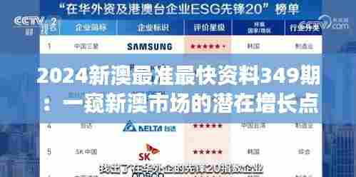 2024新澳最准最快资料349期:一窥新澳市场的潜在增长点