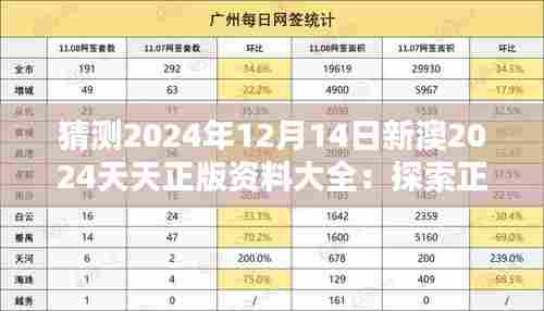 猜测2024年12月14日新澳2024天天正版资料大全:探索正版资料的权威性与价值