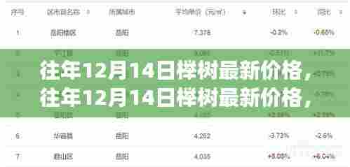 往年12月14日榉树价格走势解析,多元观点下的市场趋势分析