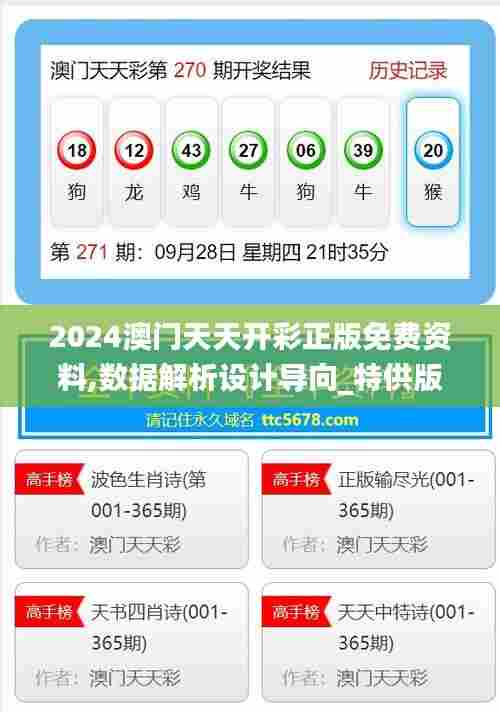 2024澳门天天开彩正版免费资料,数据解析设计导向_特供版110.971