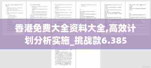 香港免费大全资料大全,高效计划分析实施_挑战款6.385