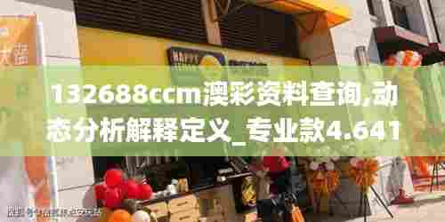 132688ccm澳彩资料查询,动态分析解释定义_专业款4.641