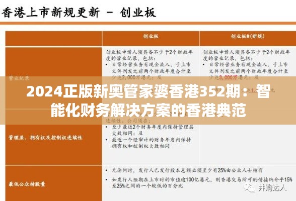 2024正版新奥管家婆香港352期：智能化财务解决方案的香港典范