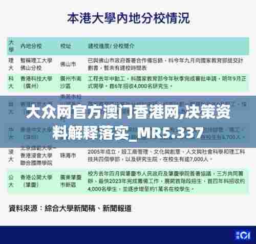 大众网官方澳门香港网,决策资料解释落实_MR5.337