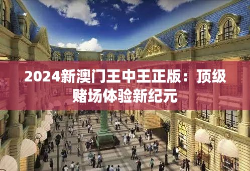 2024新澳门王中王正版:顶级赌场体验新纪元