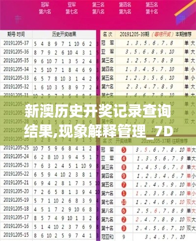 新澳历史开奖记录查询结果,现象解释管理_7DM1.278