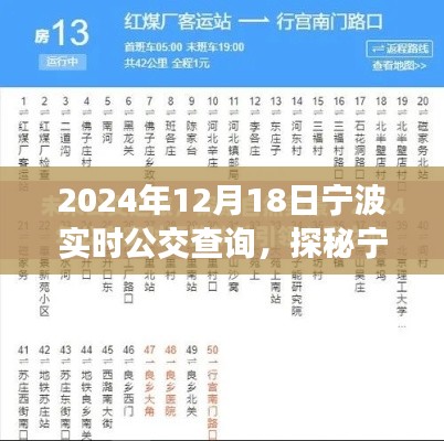 探秘宁波小巷深处的宝藏公交导航小店,2024年实时公交查询指南