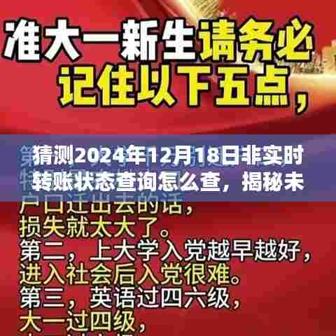 揭秘未来非实时转账状态查询方法，以2024年12月18日为例的查询指南