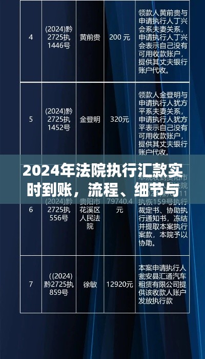 2024年法院执行汇款实时到账,流程、细节及未来预测