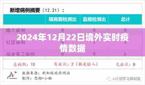 境外实时疫情数据(截至2024年12月22日)