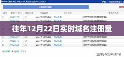 历年12月22日域名注册量实时统计，希望符合您的要求，您也可酌情调整。