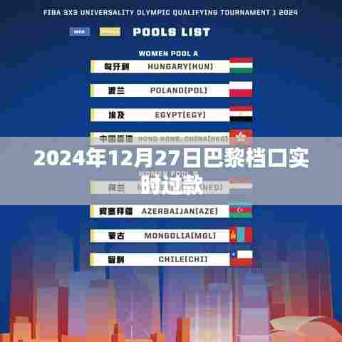 巴黎档口时尚潮流直播，2024年12月27日实时过款展示