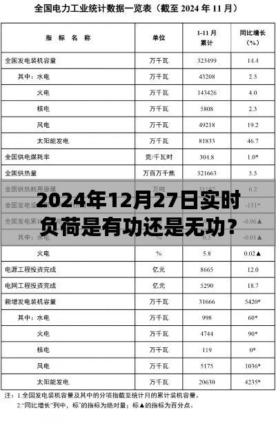 2024年12月27日实时负荷属性解析