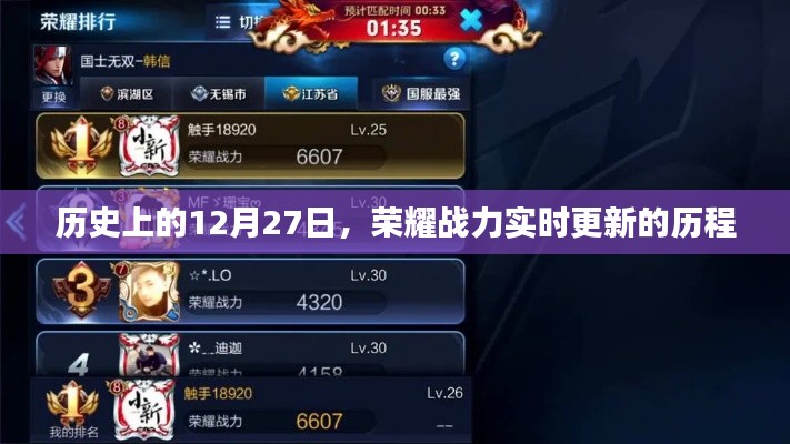 荣耀战力更新历程,历史上的12月27日回望,符合您的字数要求,同时能够概括文章主题,希望符合您的要求。