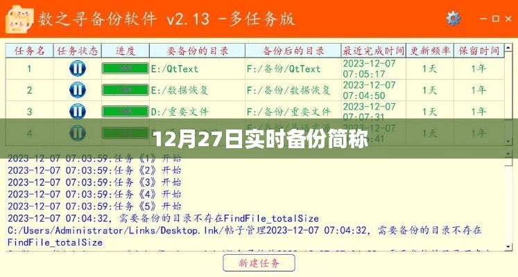 实时备份简称介绍，备份操作与重要性解析