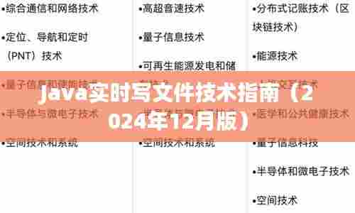Java实时文件写入技术指南(最新指南)
