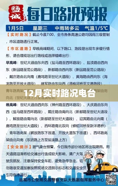 实时路况播报，12月路况电台更新