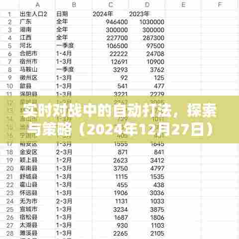实时对战自动打法策略探索(最新)