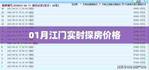 江门最新探房价格报告