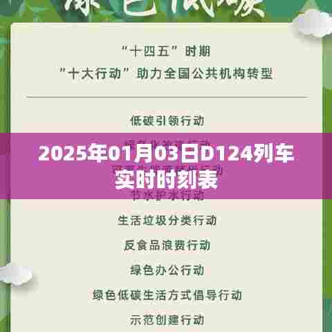 D124列车实时时刻表(2025年1月3日)